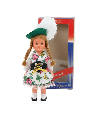 Vintage Sweetheart Tanzpuppe #9624 Dancing Doll East Germany Original Box